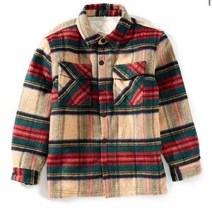Scene & Heard boys plaid shacket